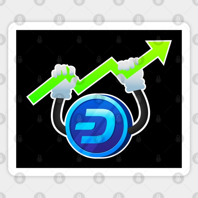 Dash Digital Cash - Dashy Green Arrow Magnet by dash